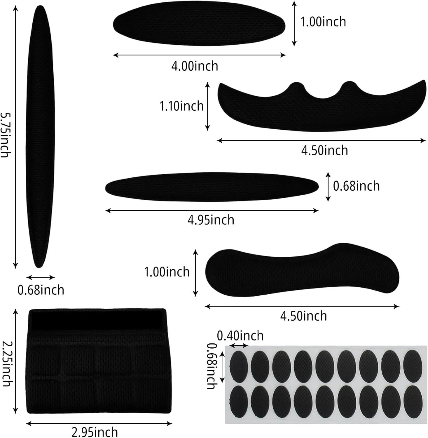 1 Set Cycle Helmet Pads, Padding Kit, Universal Foam Pads for Motorcycle Bike Cycling Helmet (Black)