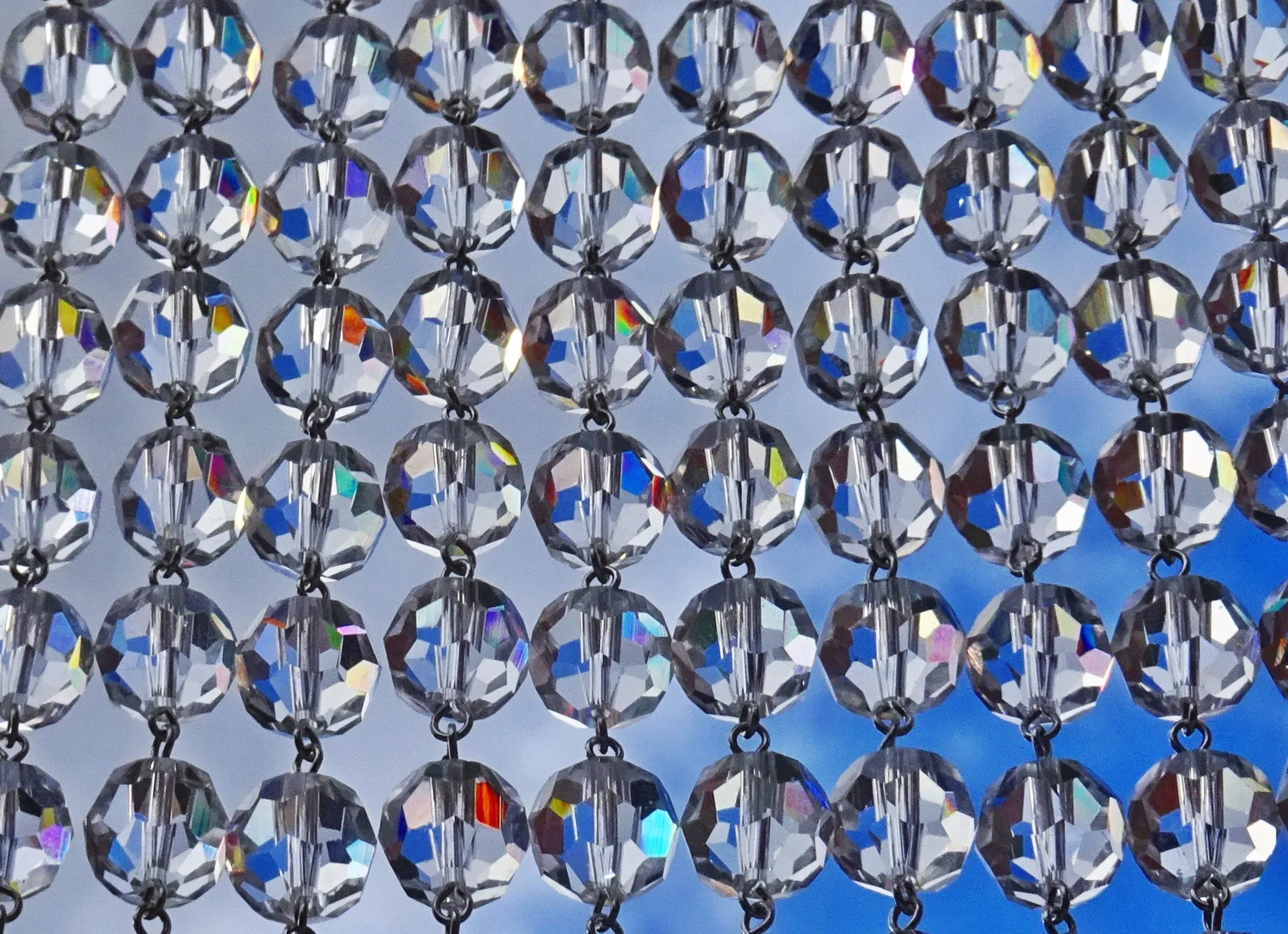 1 Strand 12 mm Clear Transparent Chandelier Ball Drops Cut Glass Crystals Garlands Beads Droplets colourless