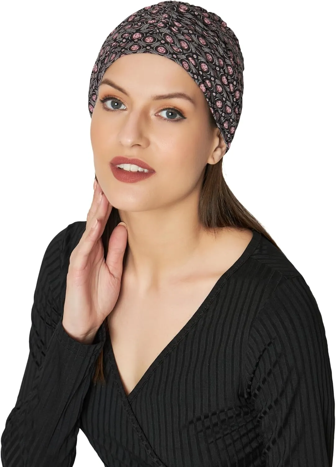 2 Piece Chemo Cap Cancer Headwear for Women Silky Soft Bamboo Caps for Hair Loss (2 Piece)