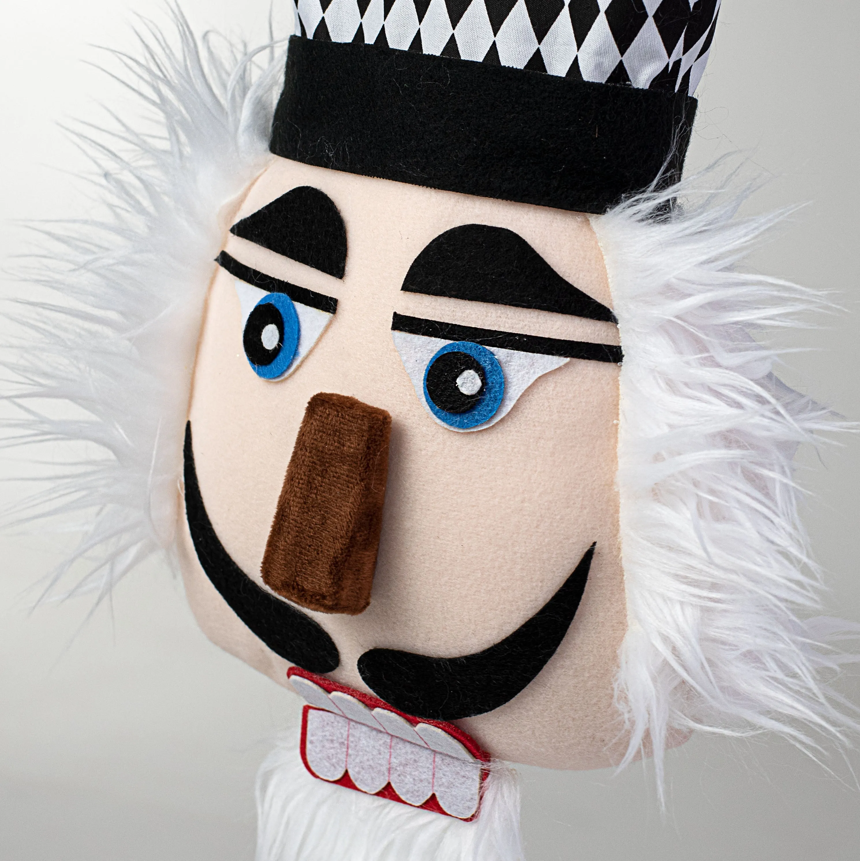 20" Plush Diamond Harlequin Nutcracker Head