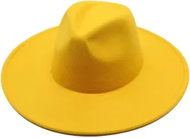 9.5CM Wide Brim Solid Classic Fedoras Cap Men Women Panama Church Jazz Hat Winter Autumn Casual Cap Fengyan Cowboy Hats (Color : Rose Red, Size : 57-59CM)