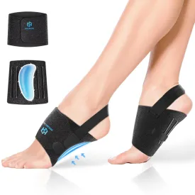 Arch Support Braces for Plantar Fasciitis Relief, Adjustable Arch Support for Women Men with Gel Arch Inserts, Arch Support Brands Arch Sleeves for Flat Feet High & Fallen