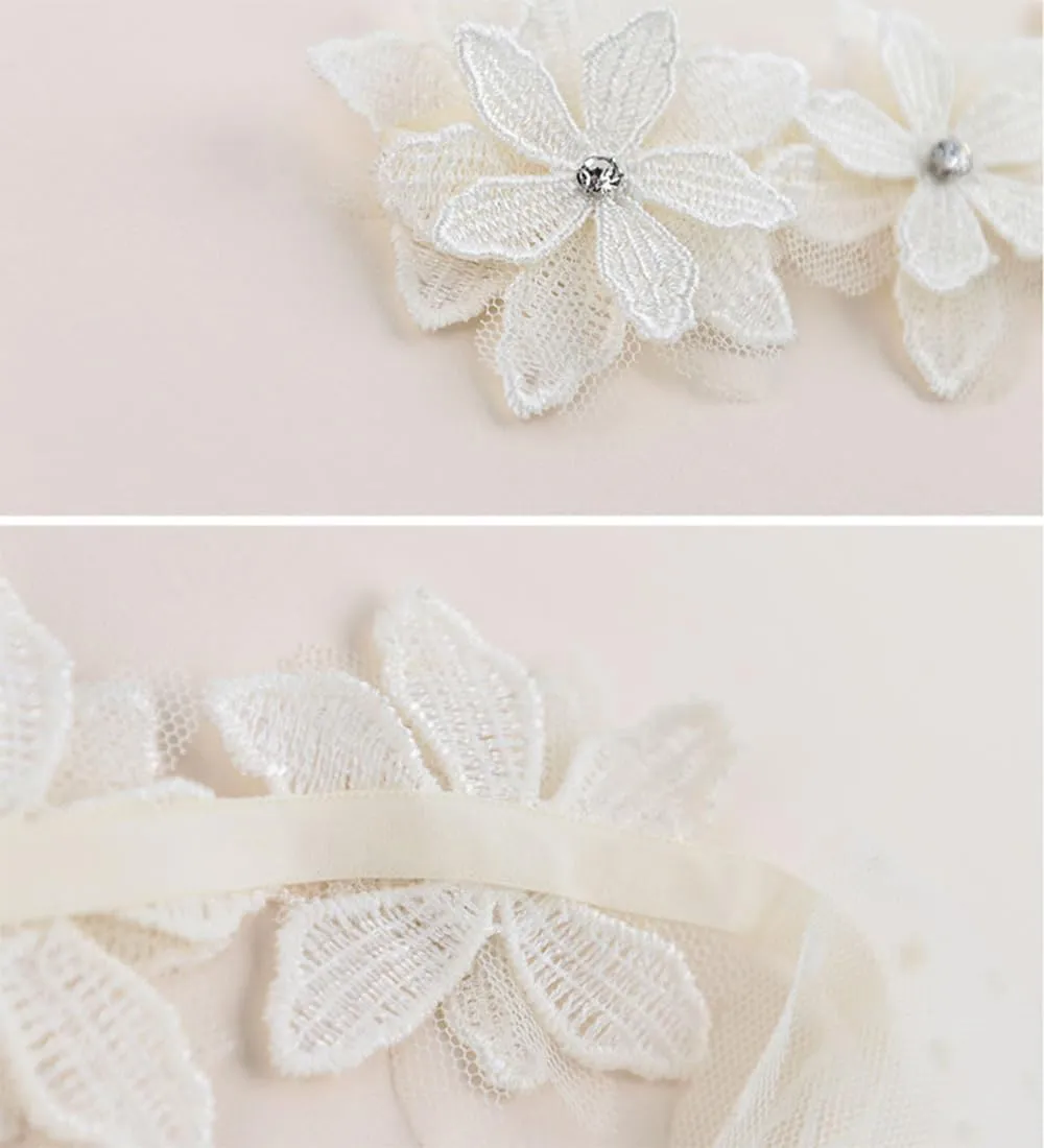 Bethynas Baby Girls Cute Bow-knot Headband Soft Lace Floral Hairbands Newborn Infant Toddlers Kids Hair Accessories (Style 1)