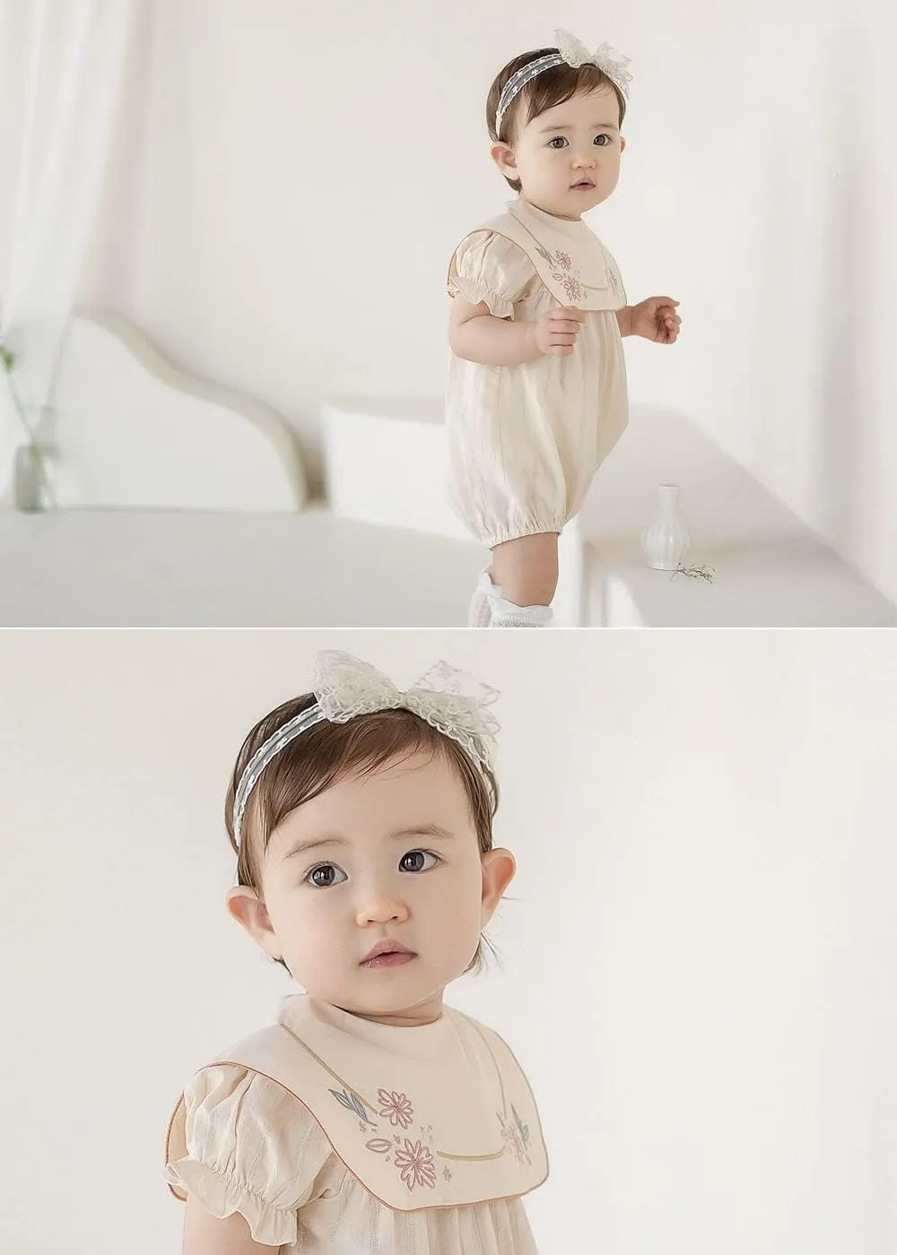 Bethynas Baby Girls Cute Bow-knot Headband Soft Lace Floral Hairbands Newborn Infant Toddlers Kids Hair Accessories (Style 2)