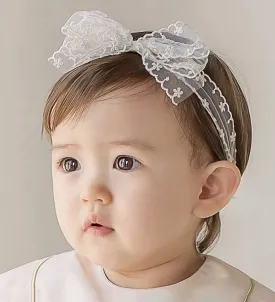 Bethynas Baby Girls Cute Bow-knot Headband Soft Lace Floral Hairbands Newborn Infant Toddlers Kids Hair Accessories (Style 2)