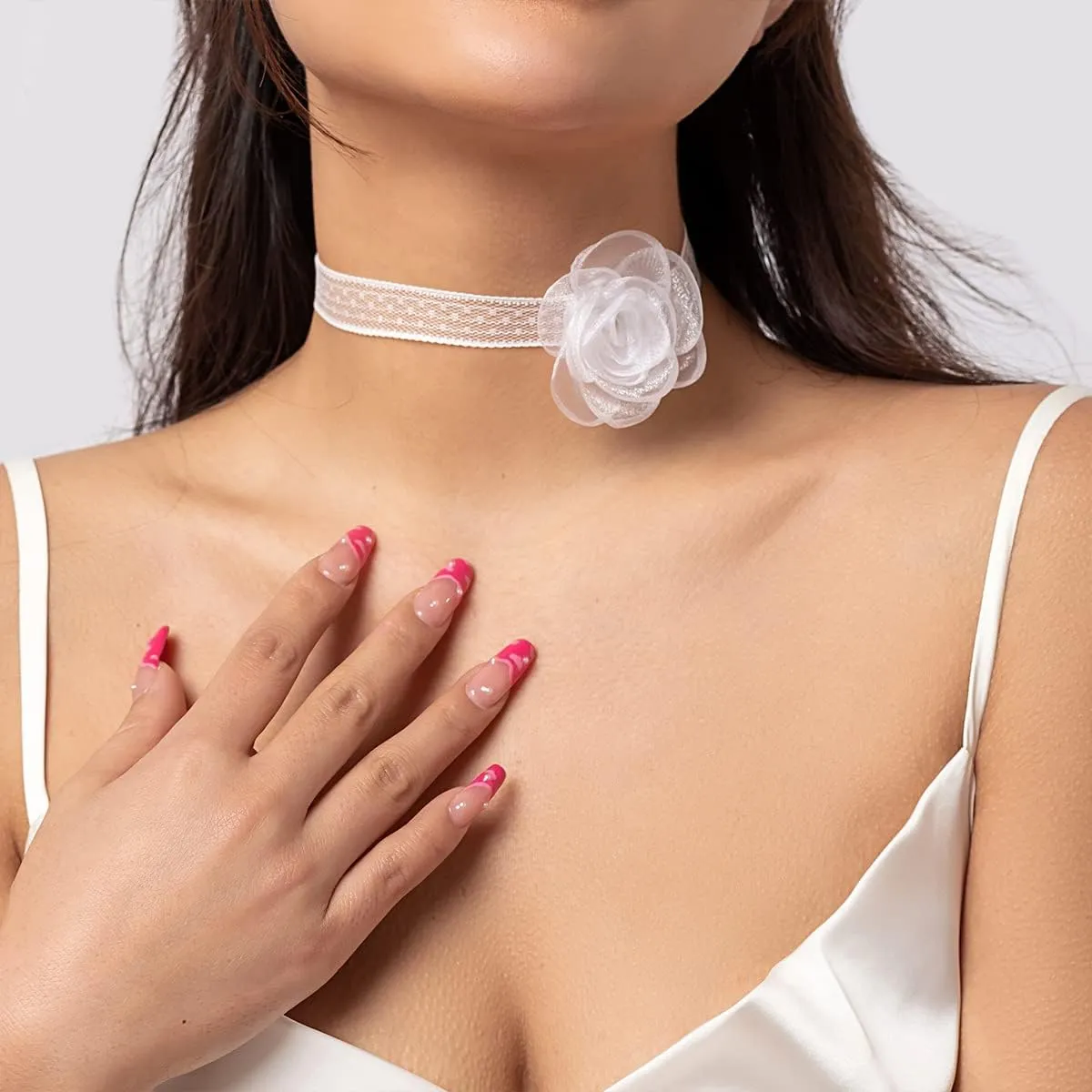 Bethynas Vintage Flower Lace Velvet Choker Necklace Lolita Sexy Rose Lace Collar Neck Chain Bridal Wedding Party Neck Jewelry for Women