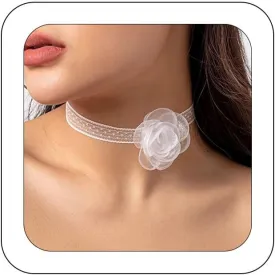 Bethynas Vintage Flower Lace Velvet Choker Necklace Lolita Sexy Rose Lace Collar Neck Chain Bridal Wedding Party Neck Jewelry for Women