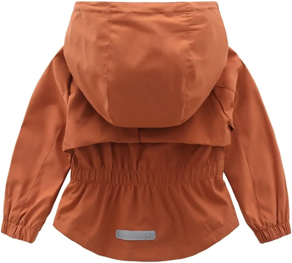 BINIDUCKLING Kids Rain Jacket Toddler Raincoat Girls Boys Spring Jacket 2-8 Years