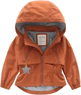 BINIDUCKLING Kids Rain Jacket Toddler Raincoat Girls Boys Spring Jacket 2-8 Years