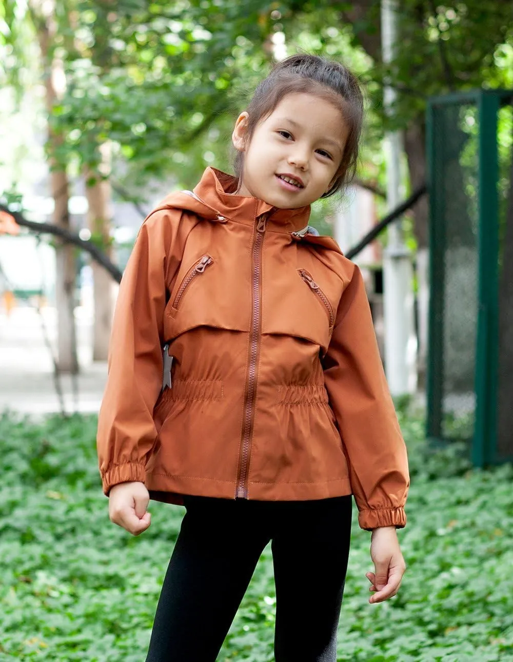 BINIDUCKLING Kids Rain Jacket Toddler Raincoat Girls Boys Spring Jacket 2-8 Years