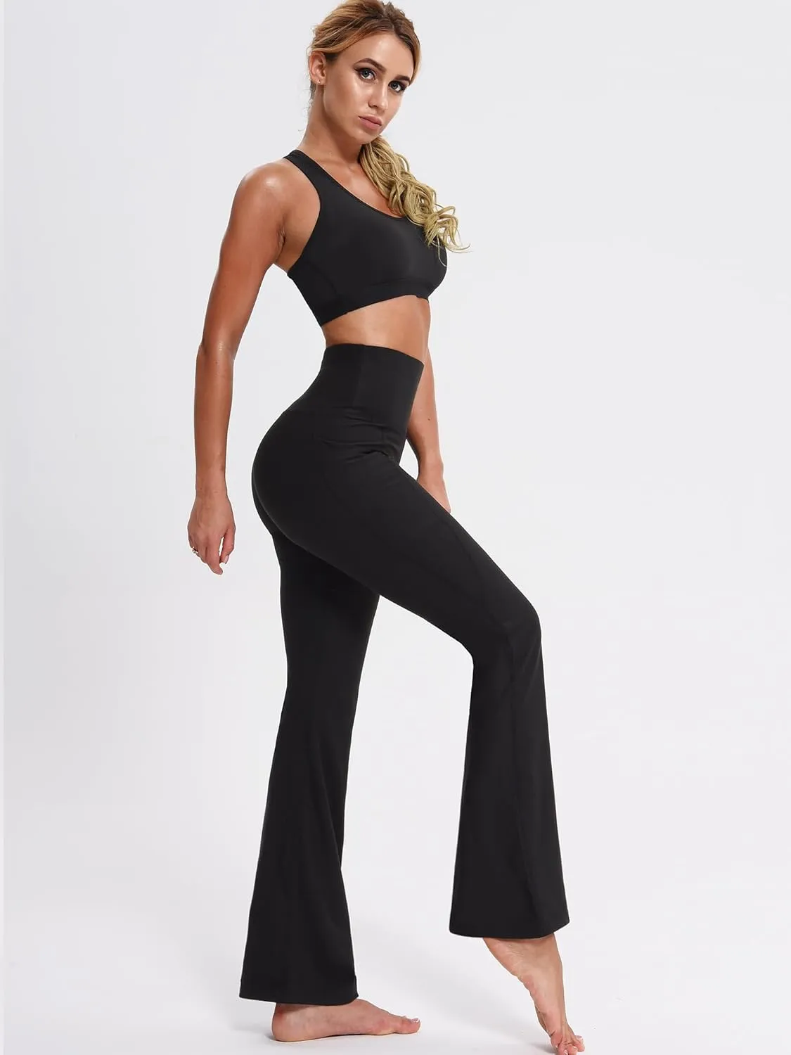 CADMUS Women's Workout Pants for Running High Waisted Yoga Leggings with Two Side Big Pockets