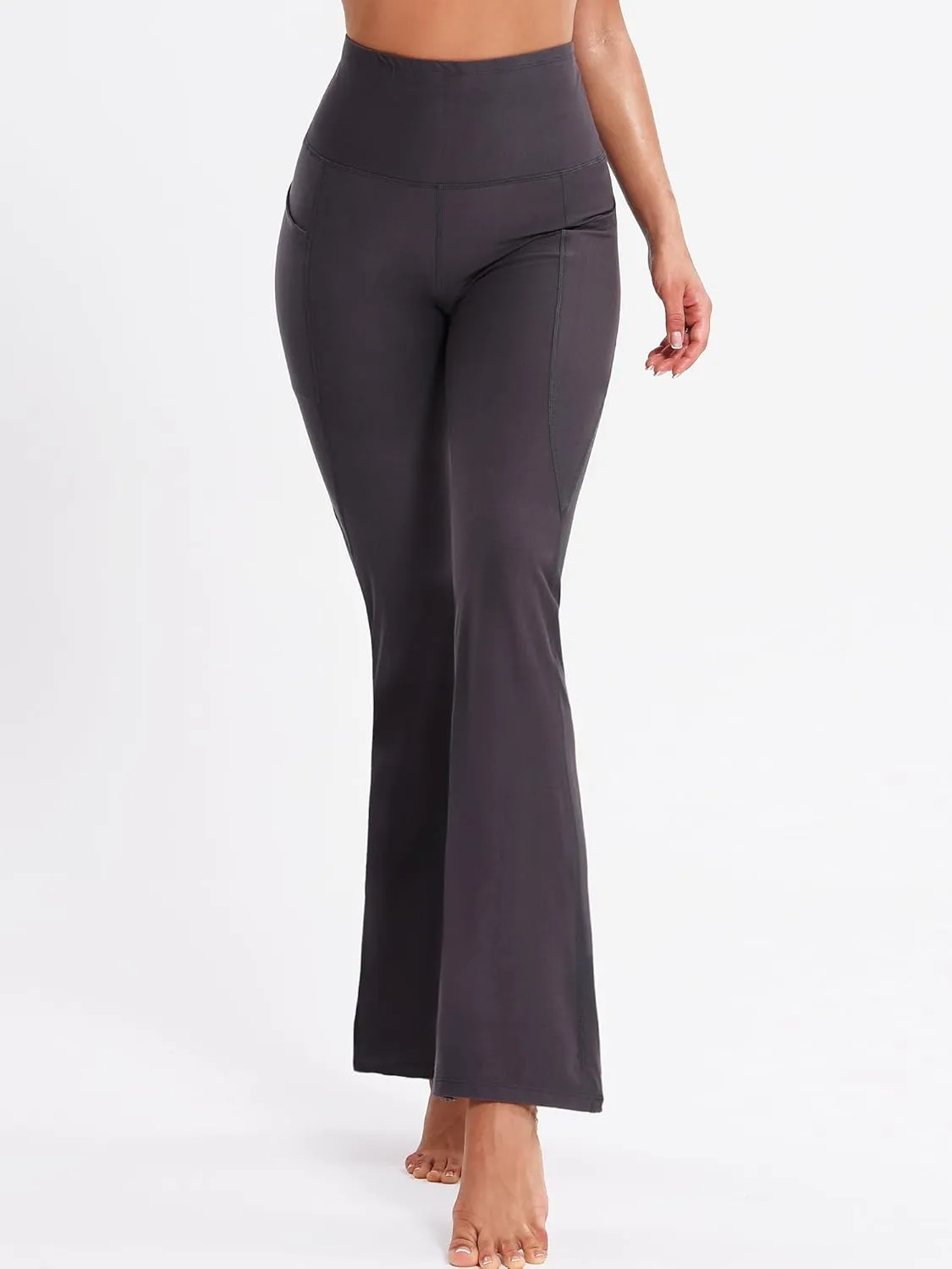 CADMUS Women's Workout Pants for Running High Waisted Yoga Leggings with Two Side Big Pockets