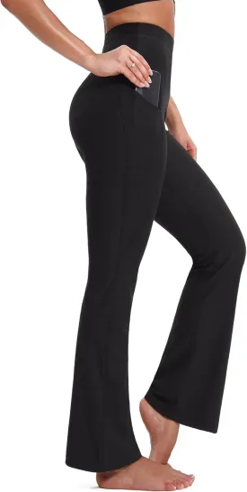 CADMUS Women's Workout Pants for Running High Waisted Yoga Leggings with Two Side Big Pockets