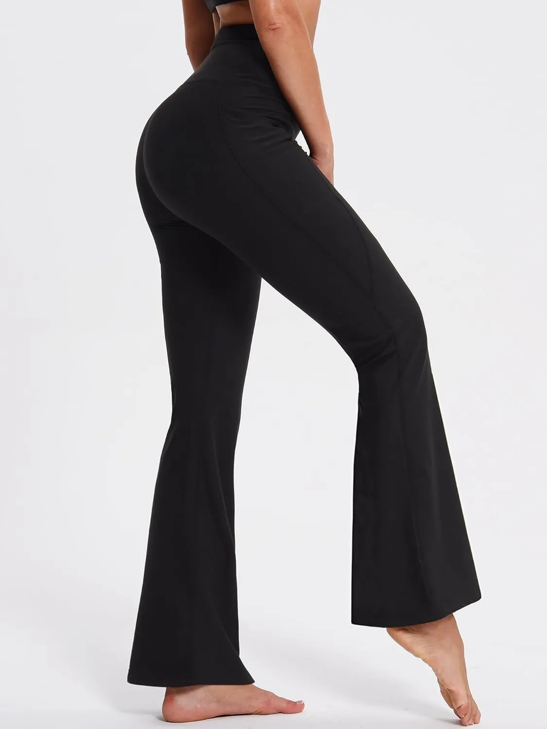 CADMUS Women's Workout Pants for Running High Waisted Yoga Leggings with Two Side Big Pockets