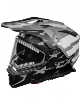 Castle X CX200 Dual Sport Snow Helmet Liberty Matte Charcoal Electric Shield