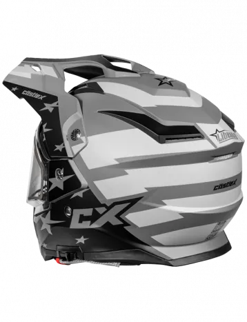 Castle X CX200 Dual Sport Snow Helmet Liberty Matte Charcoal Electric Shield