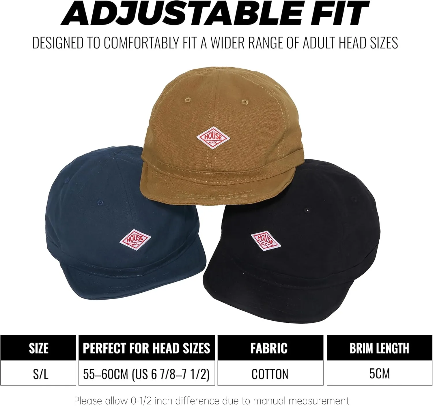 Clakllie Soft Short Brim Hats for Women Men Umpire Baseball Cap Vintage Flat Brim Golf Hats Cotton Trucker Fitted Hat