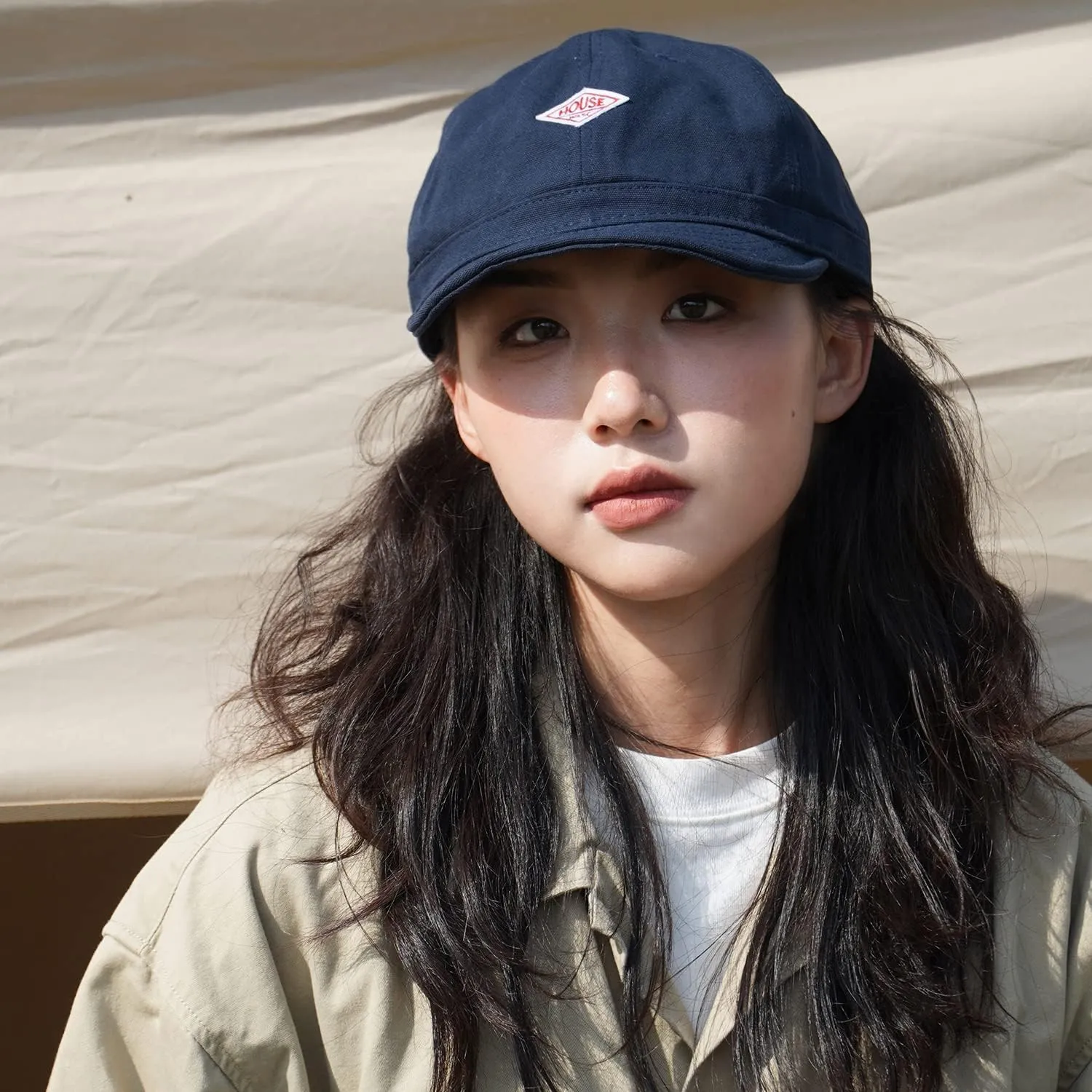 Clakllie Soft Short Brim Hats for Women Men Umpire Baseball Cap Vintage Flat Brim Golf Hats Cotton Trucker Fitted Hat