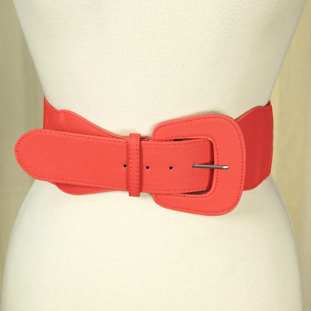 Coral Pinup Cinch Belt