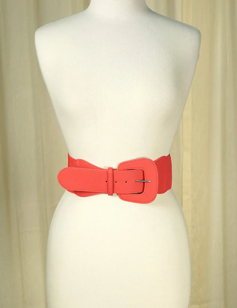Coral Pinup Cinch Belt