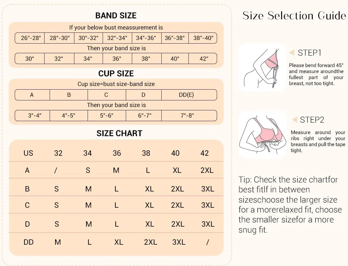 Deep V Neck Wireless Bras for Women No Underwire Scalloped Seamless Bralettes Petal Wavy Womens Bras with Extender