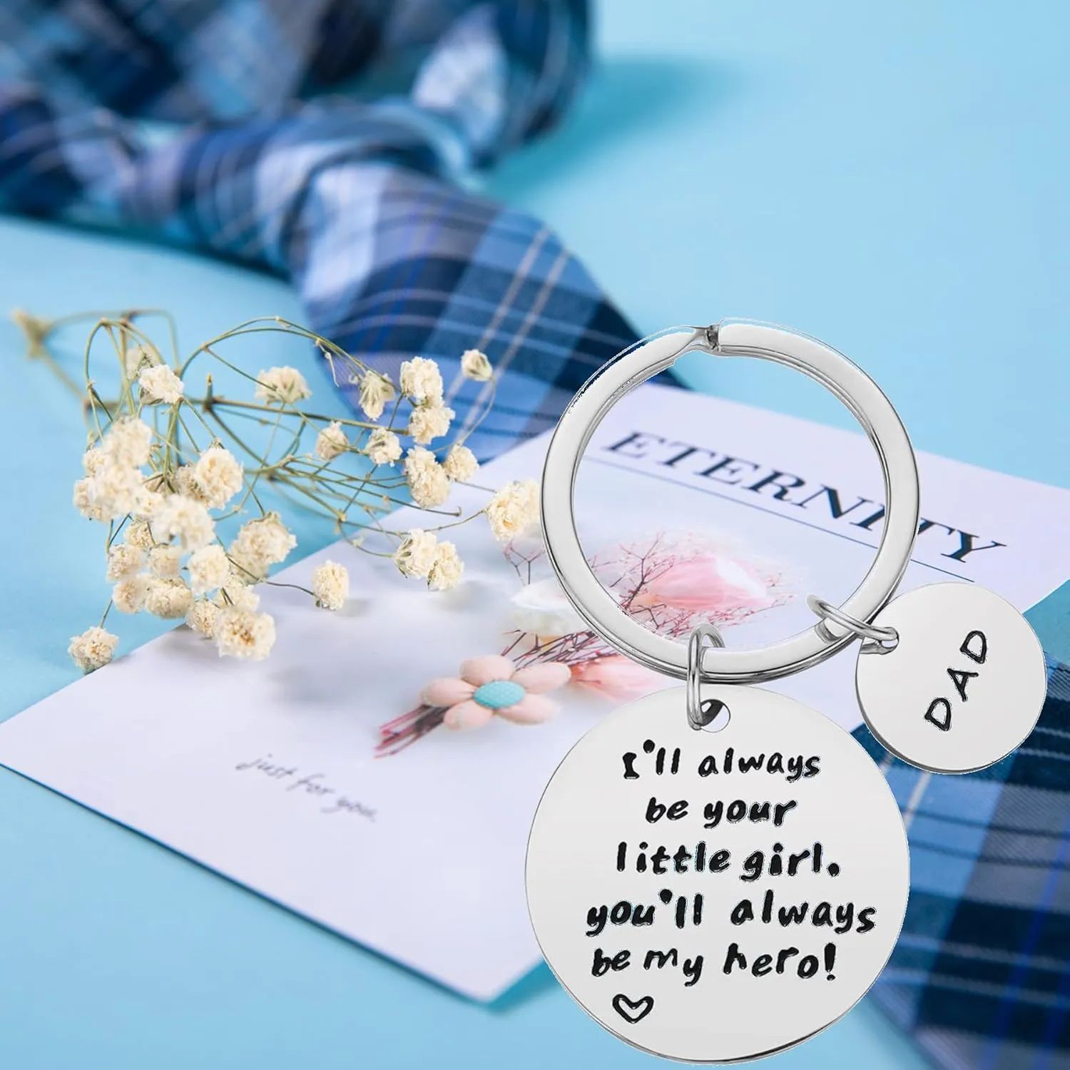 Fathers Day Dad Gifts for Dad, Grandpa Fathers Day Gift - Mens Keychain, Key Chains for Car Keys