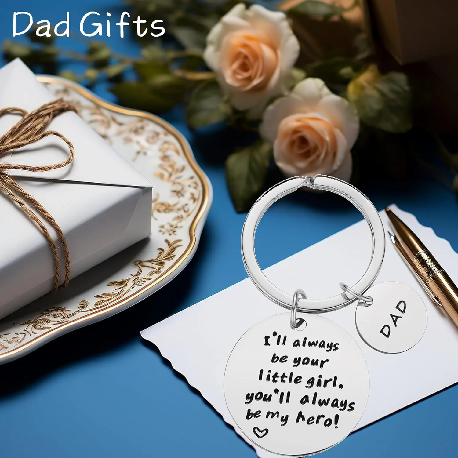 Fathers Day Dad Gifts for Dad, Grandpa Fathers Day Gift - Mens Keychain, Key Chains for Car Keys