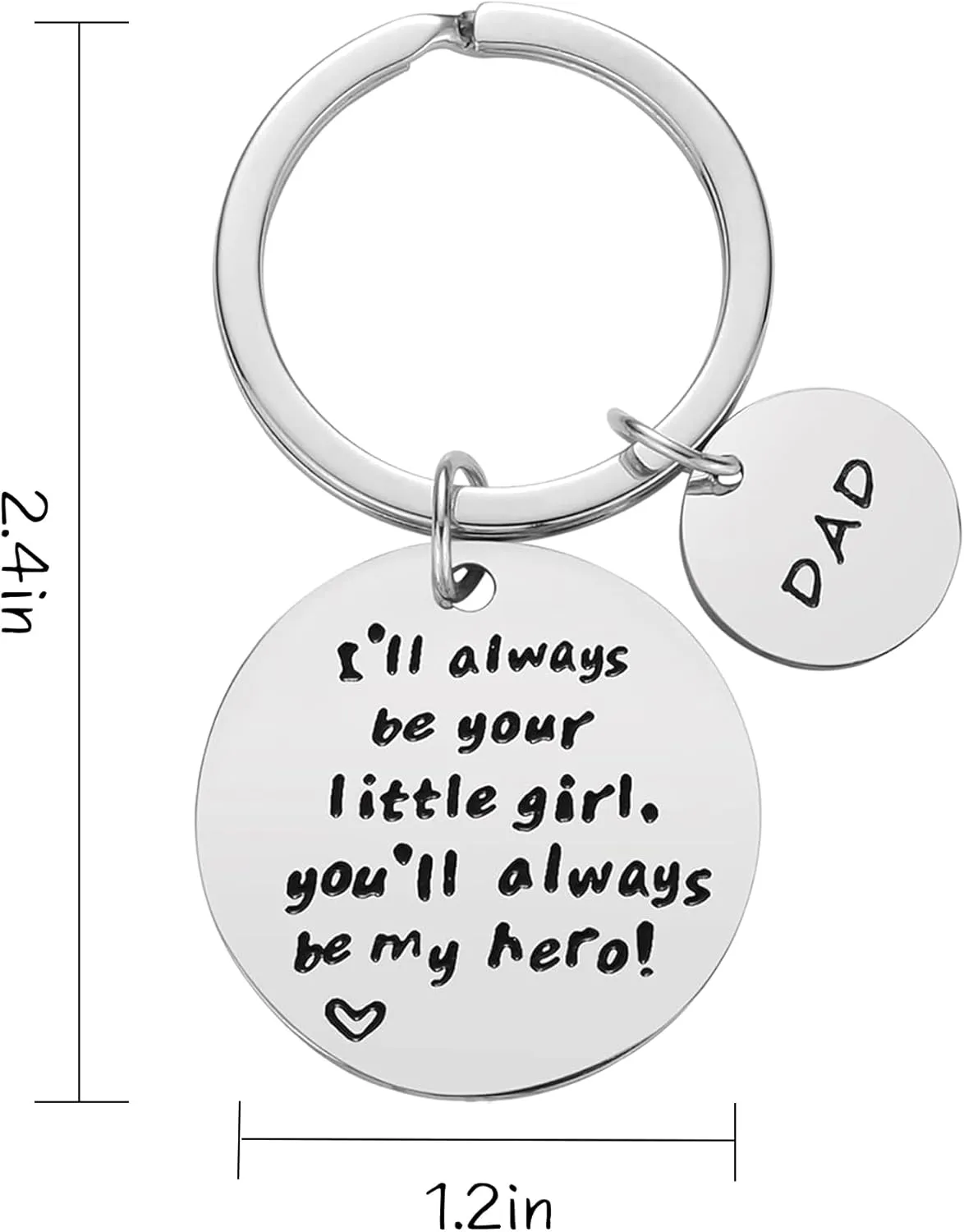 Fathers Day Dad Gifts for Dad, Grandpa Fathers Day Gift - Mens Keychain, Key Chains for Car Keys