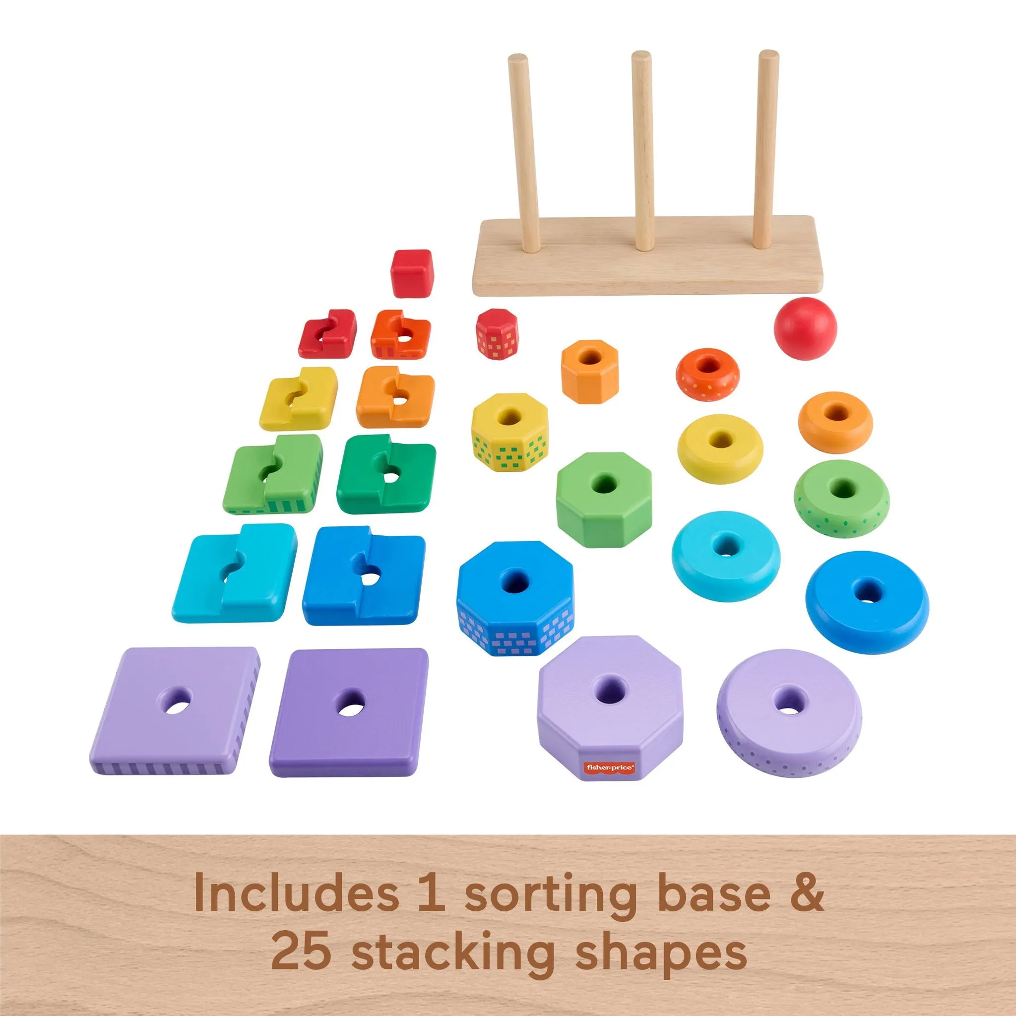 Fisher-Price Wood Stacking Shape Sorter