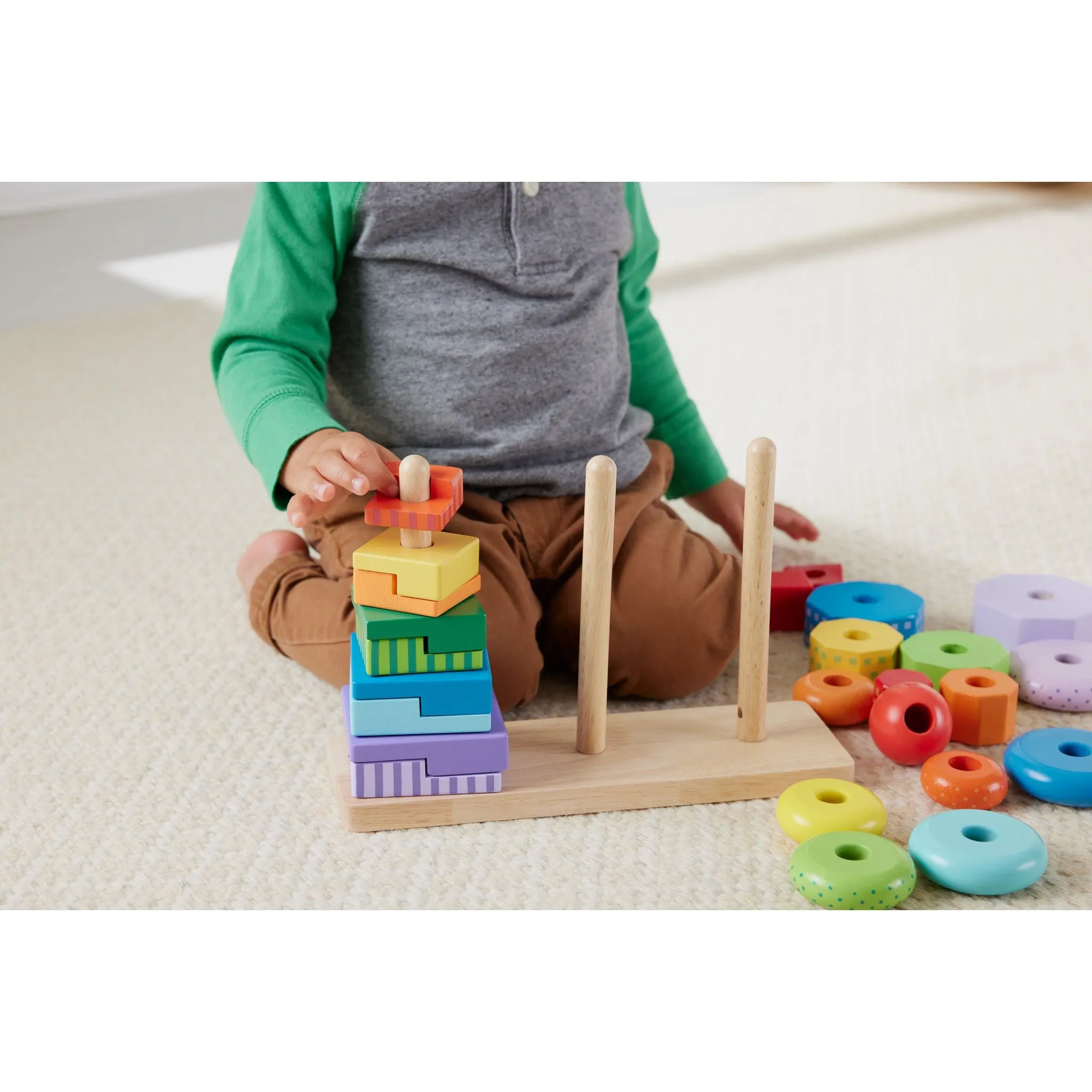 Fisher-Price Wood Stacking Shape Sorter