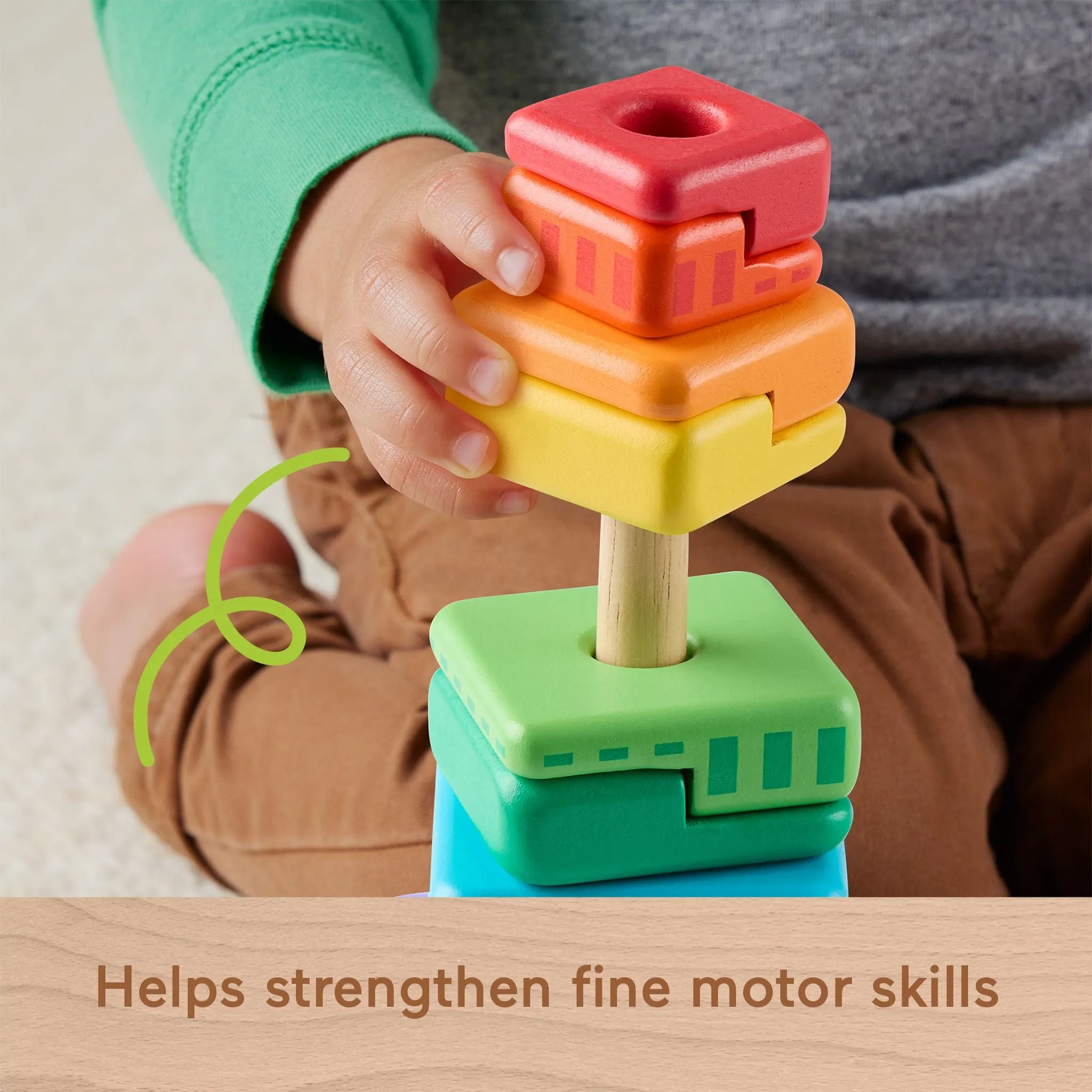 Fisher-Price Wood Stacking Shape Sorter