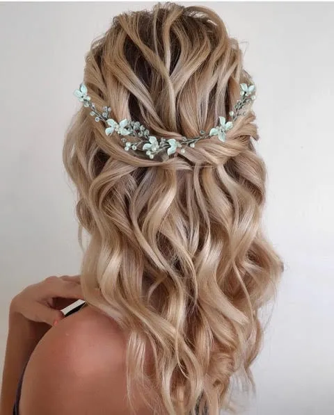 Floral Bridal Hair wreath - Kelli
