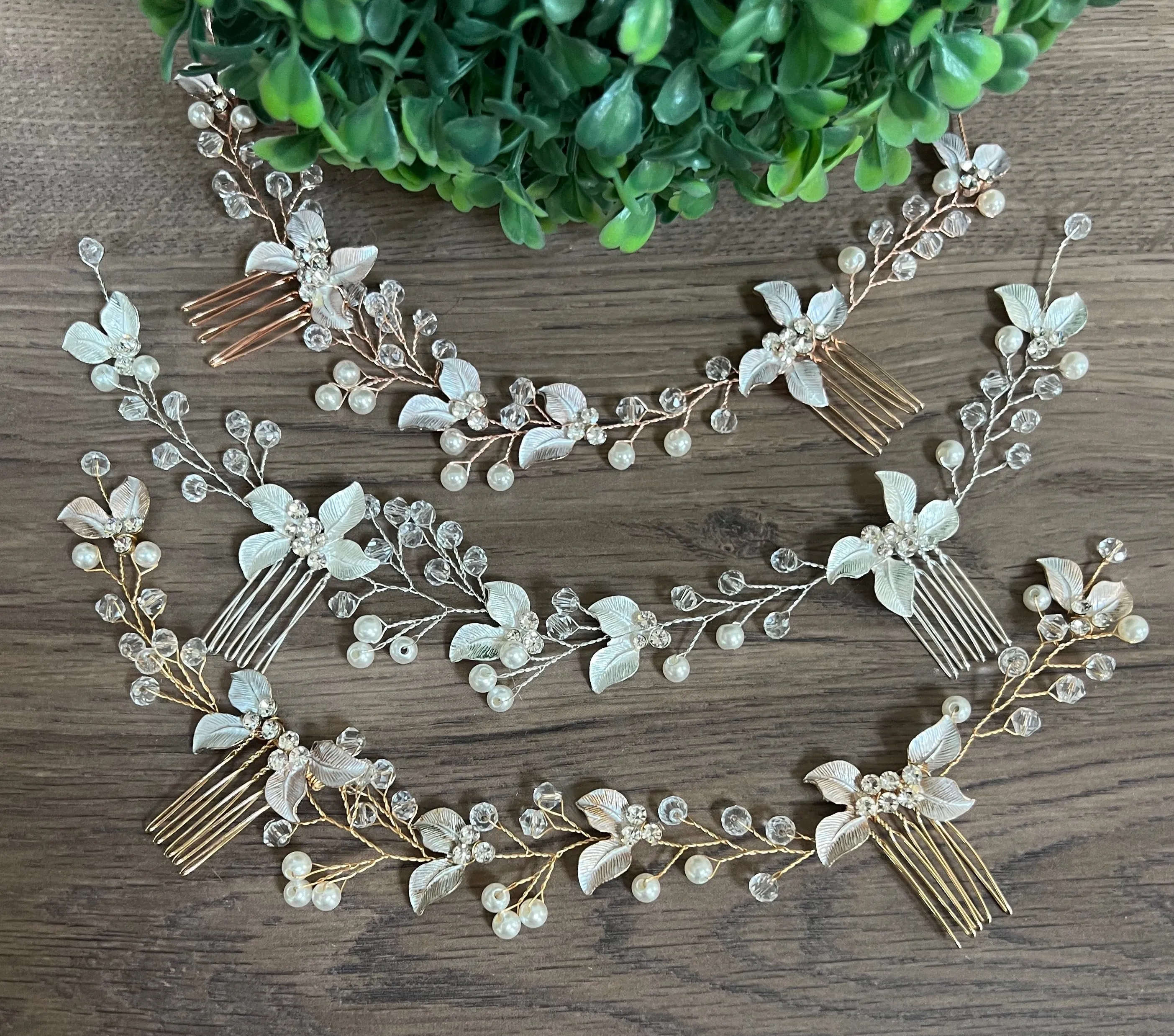 Floral Bridal Hair wreath - Kelli