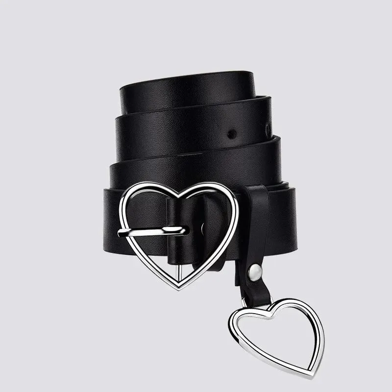 Genuine Leather Ladies High Quality Alloy Love Pin Buckle Retro Belt