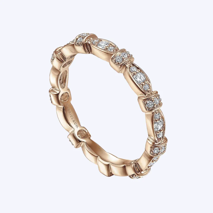 Geometric Stackable Diamond Ring