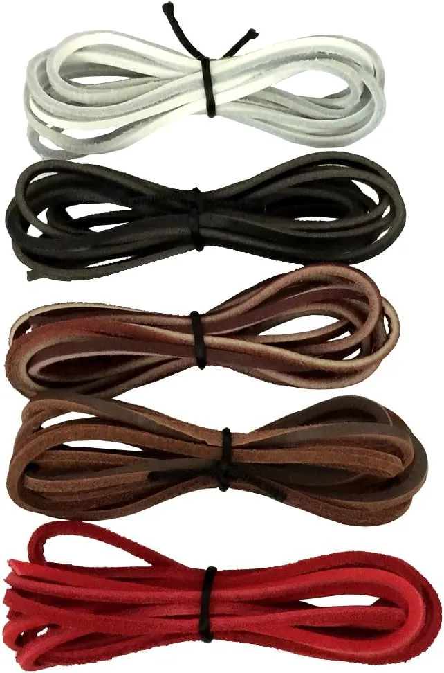 Goodlace 1 PCS of 1/8" Rawhide Leather Shoelaces Shoe Boot Laces Shoestrings Cord