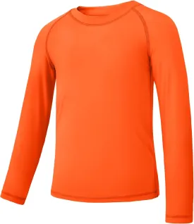 JOCMIC Boys Rash Guard Long Sleeve Swim Shirt UPF 50  Sun Protection Quick Dry Swimming Shirt for Kids