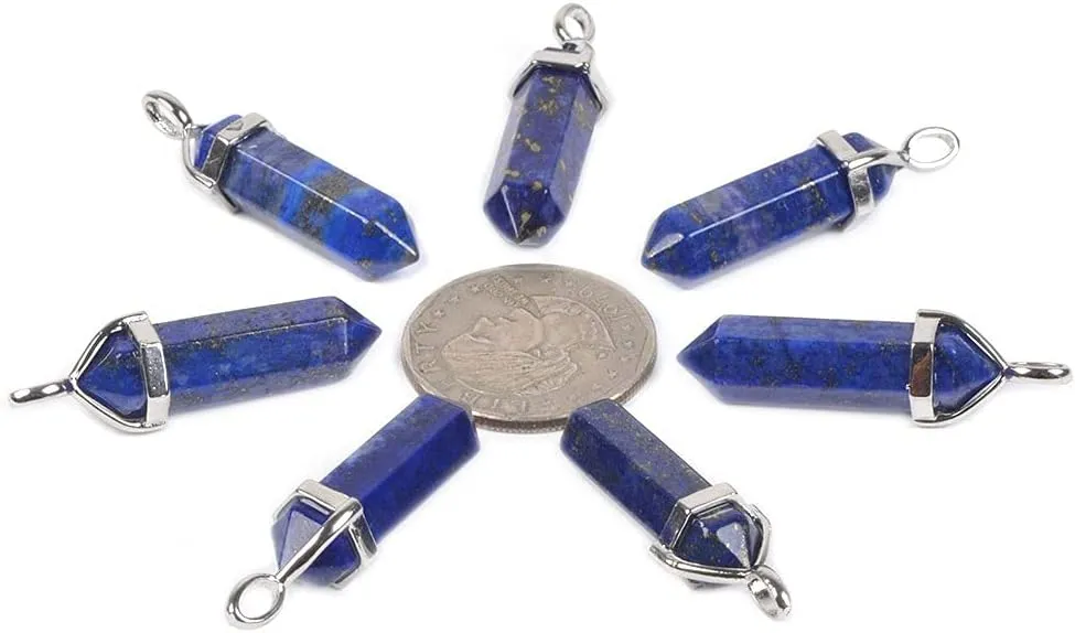 Justinstones Hexagonal Pointed Reiki Chakra Pendant Stainless Steel Chain Necklace 20" Iron Gift Box