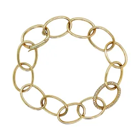 Large Loop and Diamond Link Bracelet