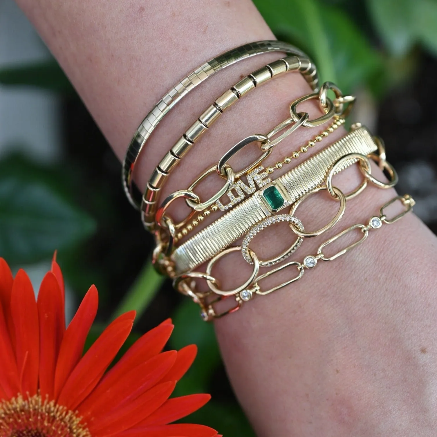 Large Loop and Diamond Link Bracelet
