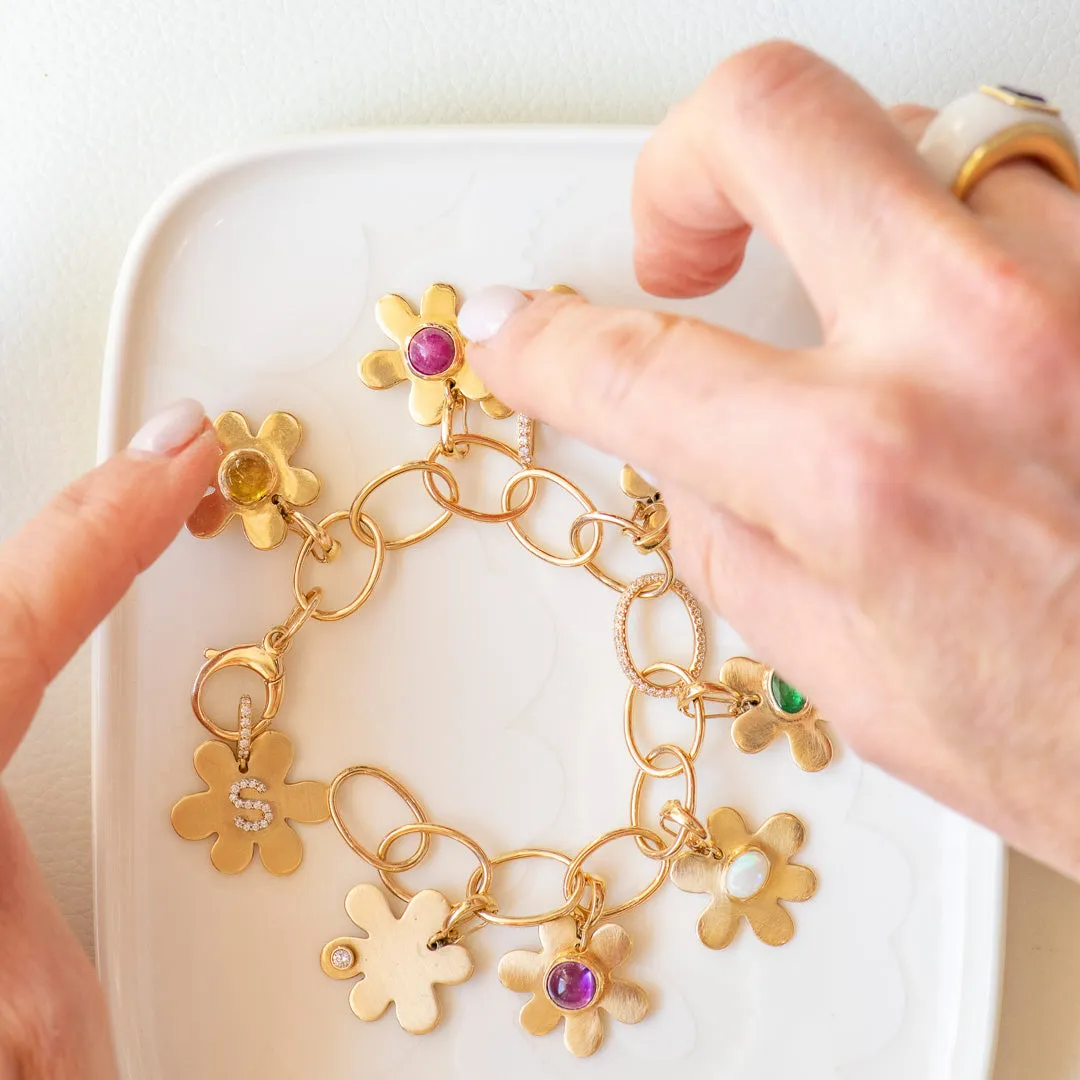 Large Loop and Diamond Link Bracelet