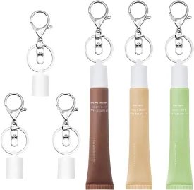 Lip Gloss Holder Keychain,Keychain Cap Compatible with Summer Fridays 0.5 oz & LANGIGE 0.35 oz Lip Balm
