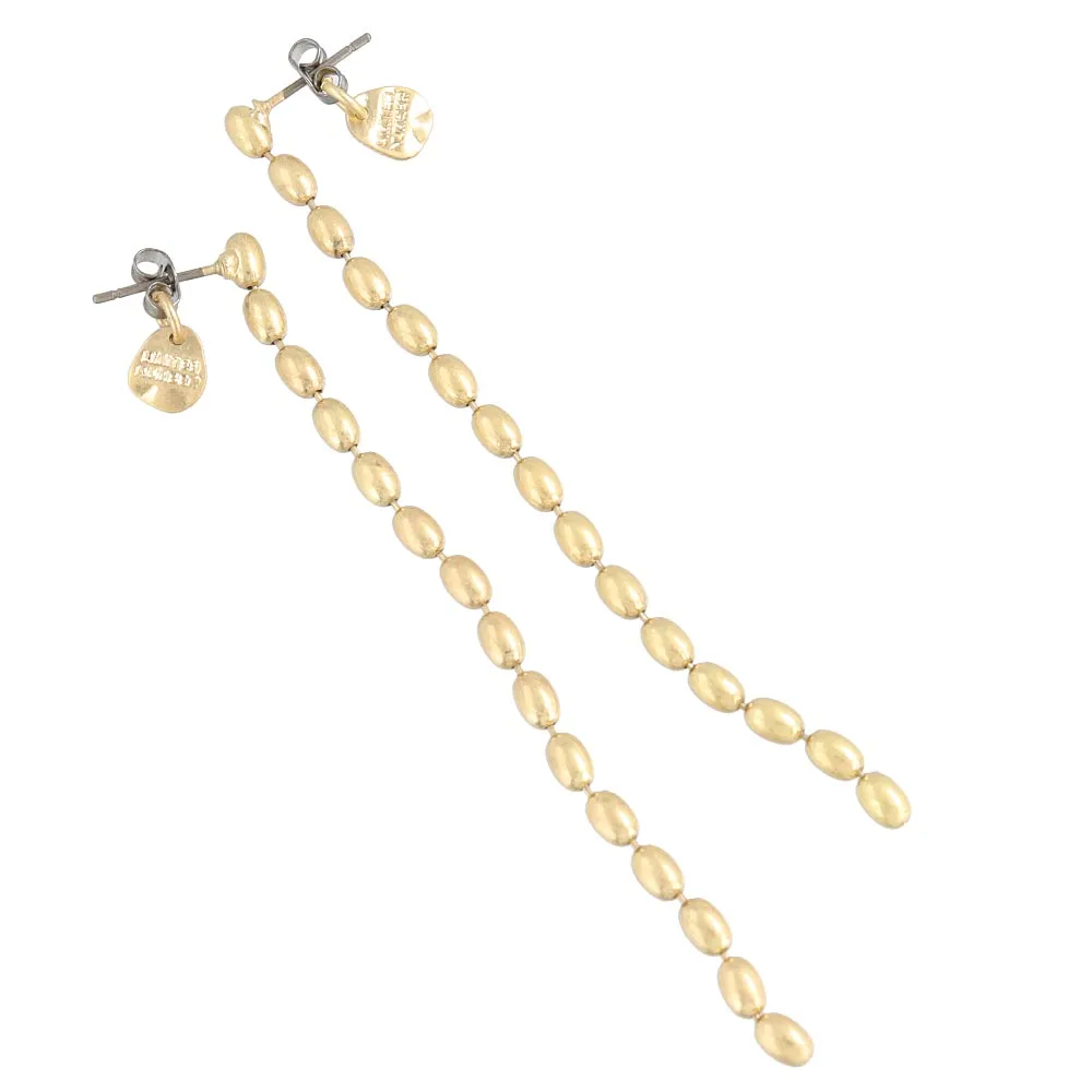 Long Ball Chain Earrings