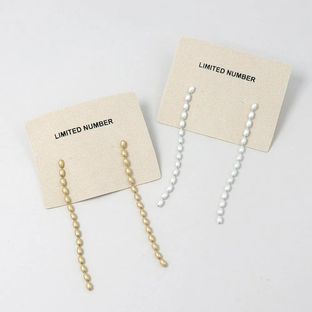 Long Ball Chain Earrings