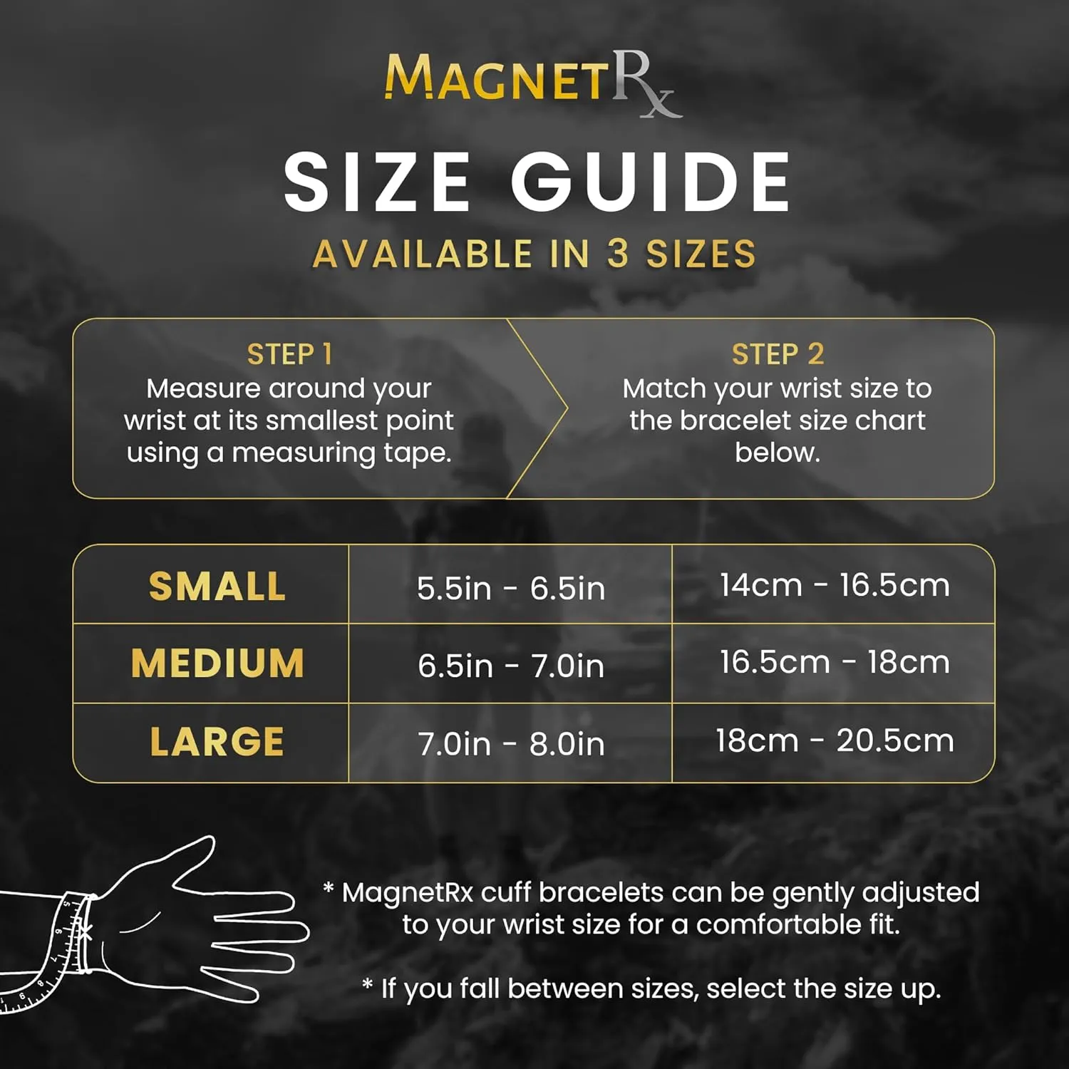 MagnetRX Magnetic Bracelet Cuff - Twisted Cable Stainless Steel Bangle Magnetic Bracelets - Elegant Golf Bracelet Men & Women (Gold | Small)
