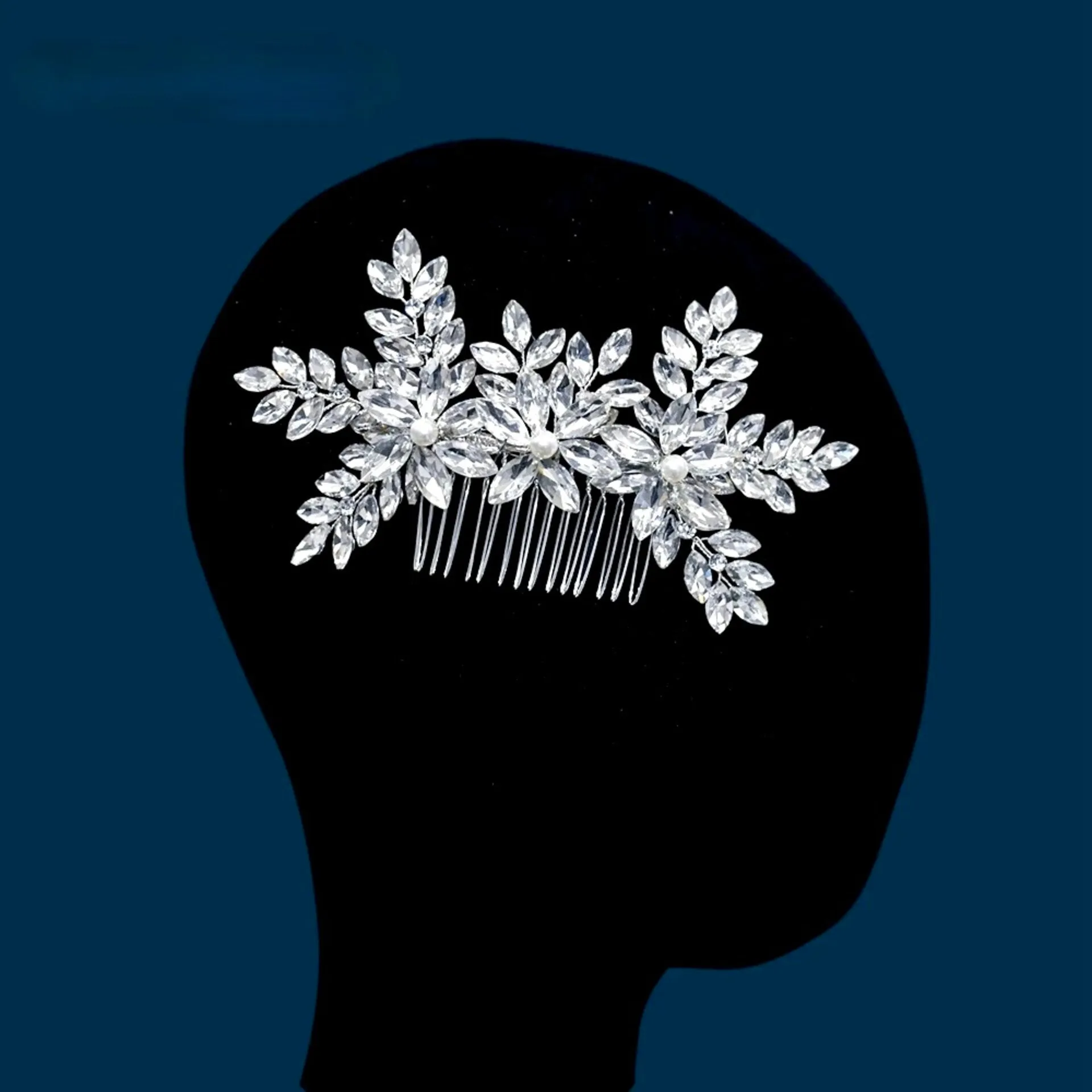 "Augustine" - Pearl and Crystal Bridal Hair Comb