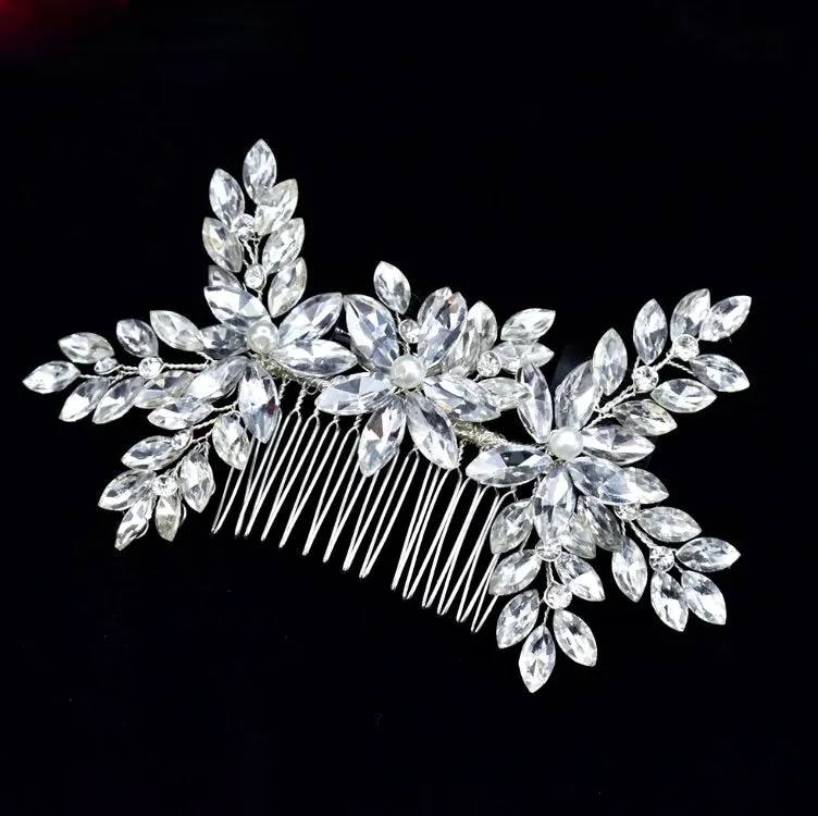 "Augustine" - Pearl and Crystal Bridal Hair Comb