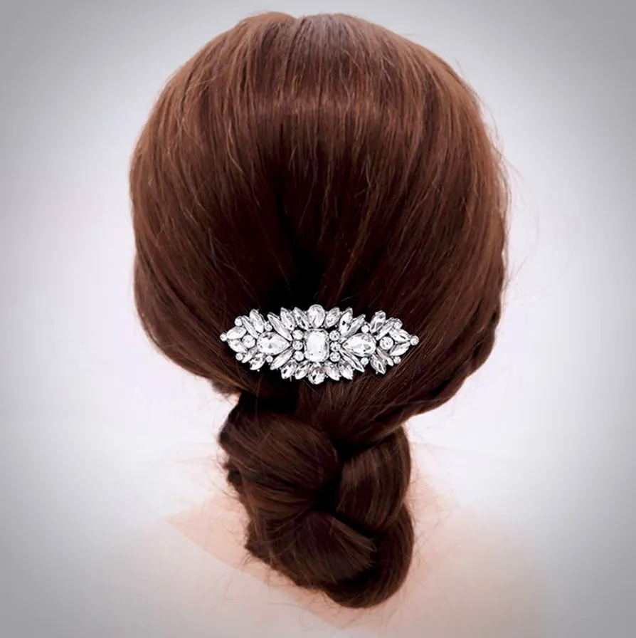 "Ceana" - Silver Crystal Bridal Hair Comb