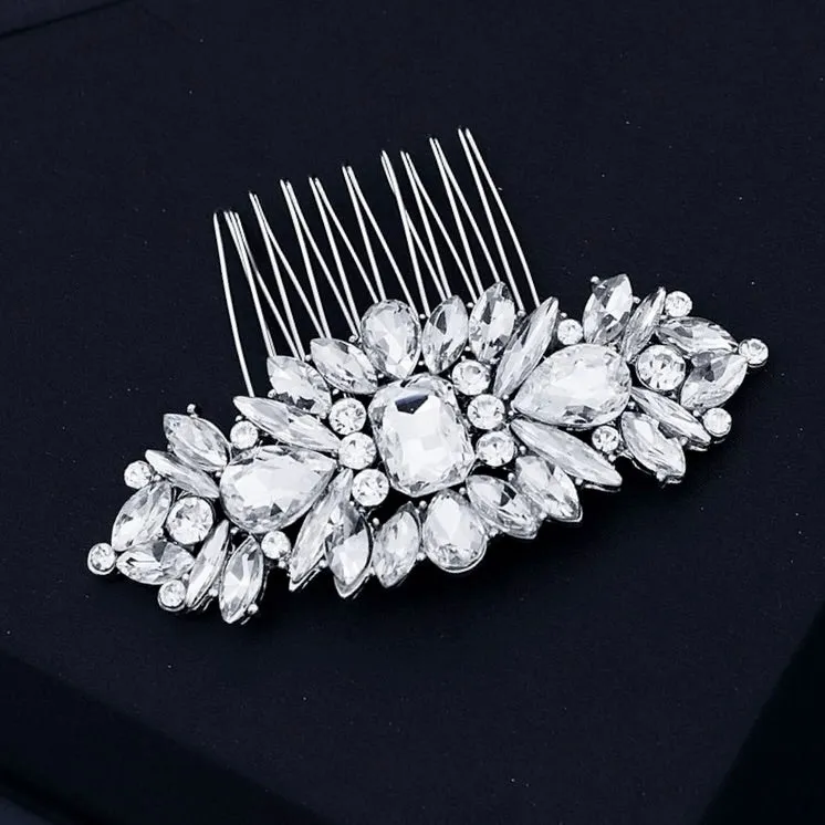 "Ceana" - Silver Crystal Bridal Hair Comb