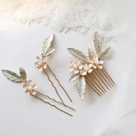 "Cersei" - Romantic Bridal Hair Comb and Pins Set